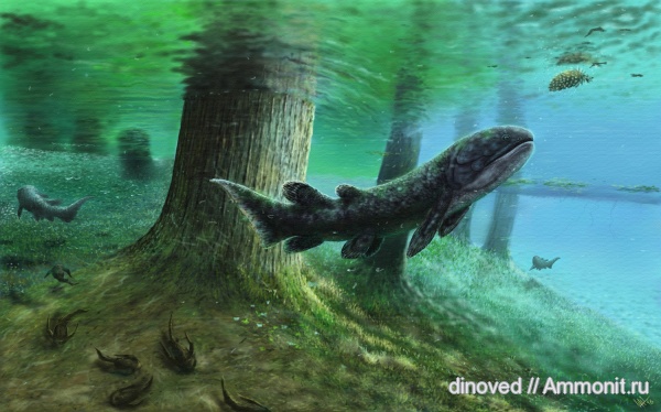 девон, рыбы, Devonian, палеоарт, Holoptychius