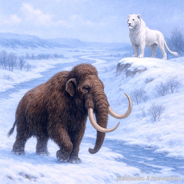 мамонты, пещерный лев, плейстоценовая тундростепь и лесотундра Европы