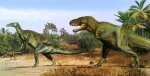 Tyrannosaurus rex and edmontosaurus annectens