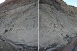 Развёрнутое фото обнажения аптской глины под Широким Буераком.