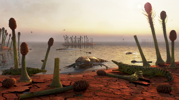 триас, палеоарт, 3D-изображения, лабиринтодонты, Тихвинское