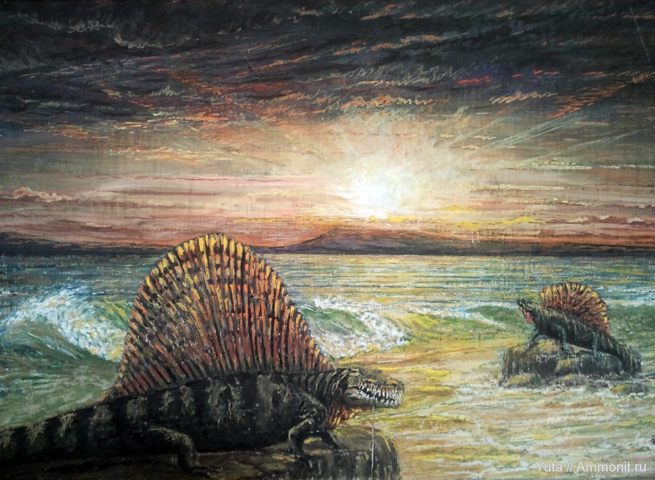 Существовавший в палеозое. Динозавры палеозоя. Древние животные палеозой. Палеозой ночь.